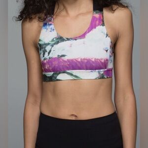 LULULEMON All Sport Bra Adjustable Luxtreme Pigment Wave Multi Black Size 6